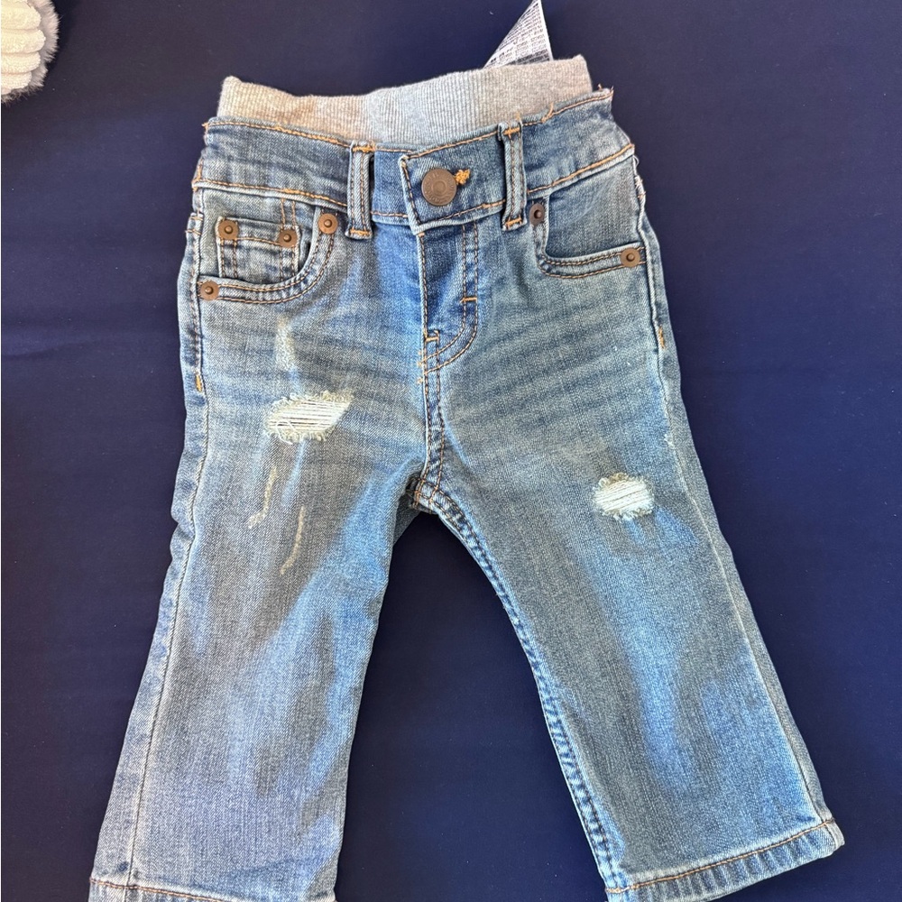 Levi's Light Blue Baby Boy Distressed Jeans